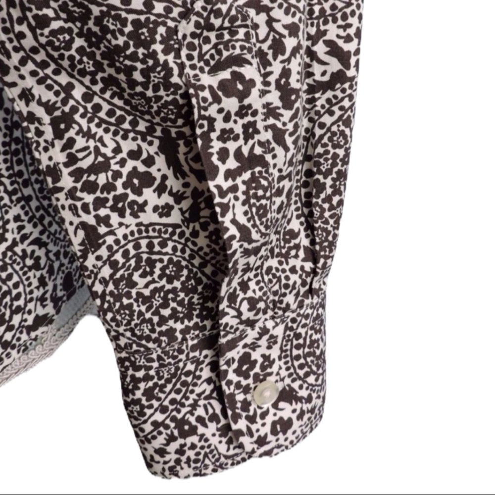 Lands End Brown Paisley Shirt - Picture 4 of 8